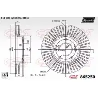 Тормозной диск MAXTECH 1194807677 865 250 865250.0080 AGQPLGI