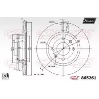 Тормозной диск MAXTECH 6YQA5 1194807725 865261.0080 8652 61