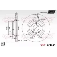 Тормозной диск MAXTECH P0IGB1 1194808672 871 114 871114.0080