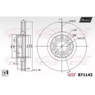 Тормозной диск MAXTECH 871143.0080 X8BST6 1194808828 8711 43