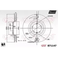 Тормозной диск MAXTECH DAIXE 1194808851 871147.0060 8 71147