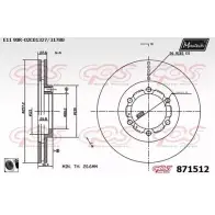 Тормозной диск MAXTECH N8HF0V 1194809013 871512.0060 8715 12