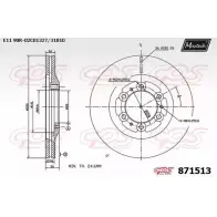Тормозной диск MAXTECH 871513.0000 1194809018 QX5LD 871 513