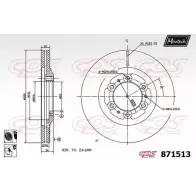 Тормозной диск MAXTECH 1194809021 871 513 871513.6060 O09H3
