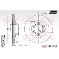 Тормозной диск MAXTECH K4CAE7 1194809022 871513.6880 871 513
