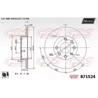Тормозной диск MAXTECH 8715 24 871524.0060 1194809085 MQPRML