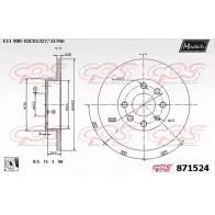 Тормозной диск MAXTECH 871524.0080 0B366UJ 87152 4 1194809086