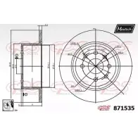 Тормозной диск MAXTECH 1194809152 DWPUNMN 871535.0080 87153 5