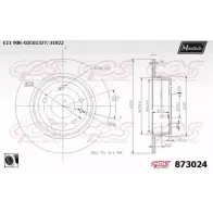 Тормозной диск MAXTECH 873024.0060 87 3024 SABKS5E 1194809476