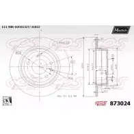 Тормозной диск MAXTECH 873024.0080 1194809477 8730 24 2ZB8E