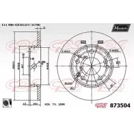 Тормозной диск MAXTECH 873504.0060 1194810024 ARQRGAJ 8735 04