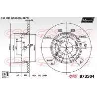 Тормозной диск MAXTECH 6GSBER 8735 04 873504.0080 1194810025