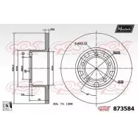 Тормозной диск MAXTECH HC7DA3B 1194810319 873584.0080 87358 4