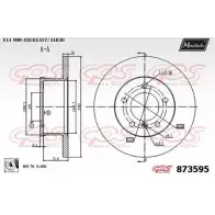 Тормозной диск MAXTECH 873595.0080 87359 5 6KY29K 1194810385