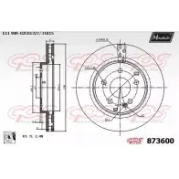 Тормозной диск MAXTECH 873600.0080 1194810415 8 73600 G2DRJ