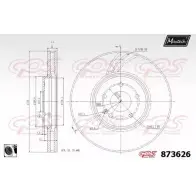 Тормозной диск MAXTECH 873626.0060 8736 26 QM3T39A 1194810564