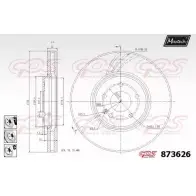 Тормозной диск MAXTECH 1194810567 873626.6880 87 3626 SFZ6E