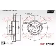 Тормозной диск MAXTECH 5VR93 8753 19 1194810874 875319.0080