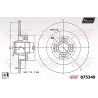 Тормозной диск MAXTECH 875349.0085 C9ERD8 875 349 1194811018