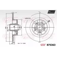 Тормозной диск MAXTECH 875363.0005 875 363 1194811100 ZKW098