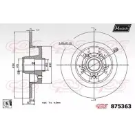Тормозной диск MAXTECH 9XKX3 87536 3 1194811102 875363.0085