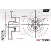Тормозной диск MAXTECH 8753 63 1194811105 875363.6985 5NGL56V