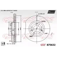Тормозной диск MAXTECH 875 632 J7U57R 1194811390 875632.0080