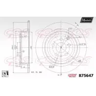 Тормозной диск MAXTECH 875647.0080 8756 47 QW1AM 1194811468