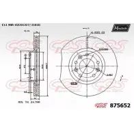Тормозной диск MAXTECH 87565 2 E4LYE Peugeot 407 1 (6C, D, E) 2004 – 2010 875652.0000
