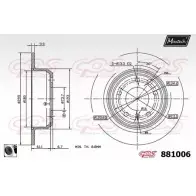 Тормозной диск MAXTECH 881006.0060 1194811998 88100 6 2G3O6