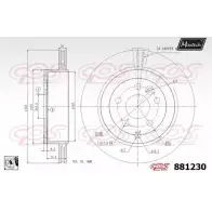 Тормозной диск MAXTECH 1194812179 TE81J 881230.0080 88 1230