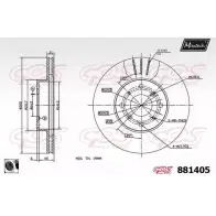 Тормозной диск MAXTECH 881405.0060 RJ3CYZ 1194812214 88 1405