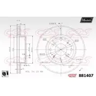 Тормозной диск MAXTECH 8814 07 0UWZ1 1194812226 881407.0060