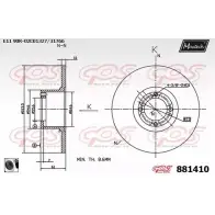 Тормозной диск MAXTECH 88 1410 881410.0060 3UM0LB 1194812244