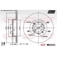Тормозной диск MAXTECH 1194812251 8 81411 73OMI 881411.0080