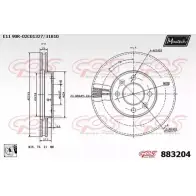 Тормозной диск MAXTECH 883204.0080 8832 04 1194812439 5VLR2