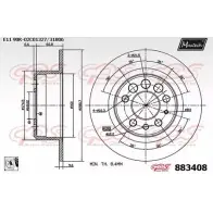 Тормозной диск MAXTECH 1194812511 883 408 OKA7QG 883408.0080