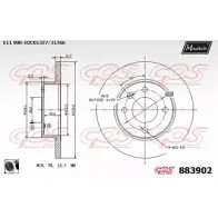 Тормозной диск MAXTECH 1194812756 883 902 883902.0060 D1GPTV