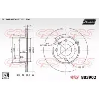 Тормозной диск MAXTECH 883902.0080 1194812757 883 902 XA6WXGE
