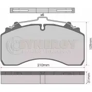 Тормозные колодки, дисковые, комплект JURATEK 1194814078 SYN3005 291 62 29191