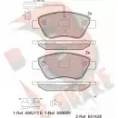 Тормозные колодки, дисковые, комплект R BRAKE 23707 2370 6 Citroen E-Mehari RB1444-208