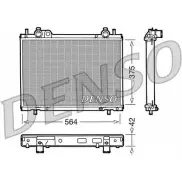 Радиатор охлаждения двигателя DENSO Fiat Marea V7MNK8T D 5W5M0 DRM09035