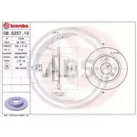 Тормозной диск A.B.S. 1198177670 UTD1V 08.5237.10 G P1E52Y