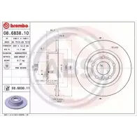 Тормозной диск A.B.S. 08.6838.11 71HK2Q 7YTL S 1198177836