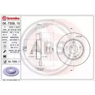 Тормозной диск A.B.S. 08.7358.11 4 KDLDH 1198177898 9ZWW0