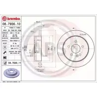 Тормозной диск A.B.S. X4Y7Y 08.7936.11 U8F3 BB 1198177938