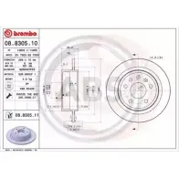 Тормозной диск A.B.S. LV65 C9 XHJEP 1198177956 08.8305.11