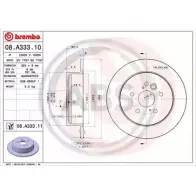 Тормозной диск A.B.S. 08.A333.10 GV0 UI2 EBMSP9 1198178180