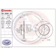 Тормозной диск A.B.S. 09.3095.20 027S0S 1198178366 OY 7RCF