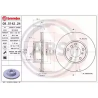 Тормозной диск A.B.S. GGTS Z1 1198178452 WLVFDV 09.5142.24